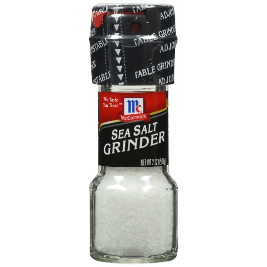McCormick Sea Salt Grinder, 6 x 6 x 2.12 oz Case - Spices Seasonings