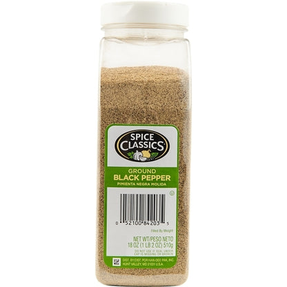 Spice Classics Ground Black Pepper, 6 x 18 oz Case - DOT product image 3