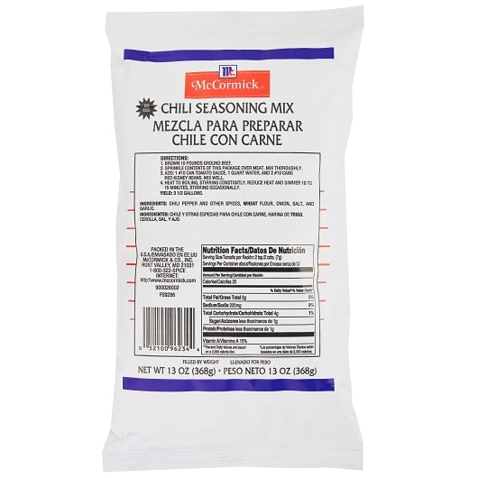 McCormick Culinary Chili Seasoning Mix, 6 x 13 oz Case - DOT product image 2