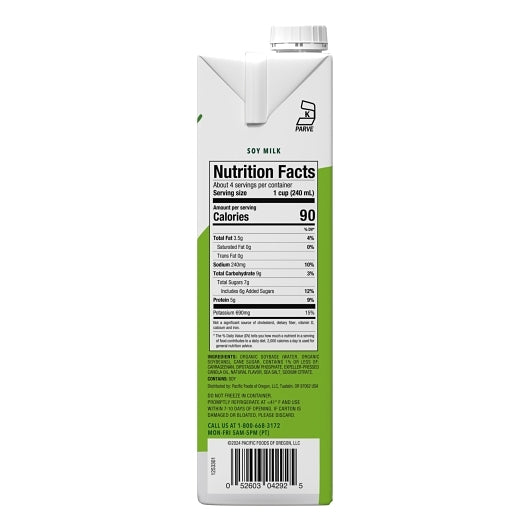 Pacific Foods Original Barista Series Soy Milk, 12 x 32 fl oz Case - DOT product image 6