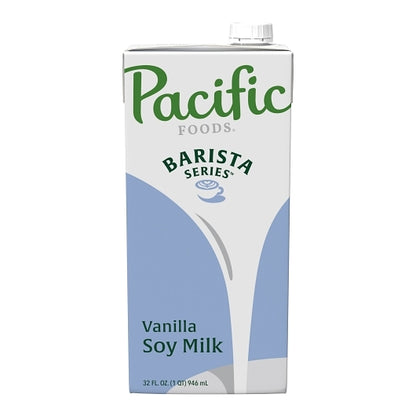 Pacific Natural Foods Original Barista Series Vanilla Soy Milk, 12 x 32 fl oz Case - Beverages
