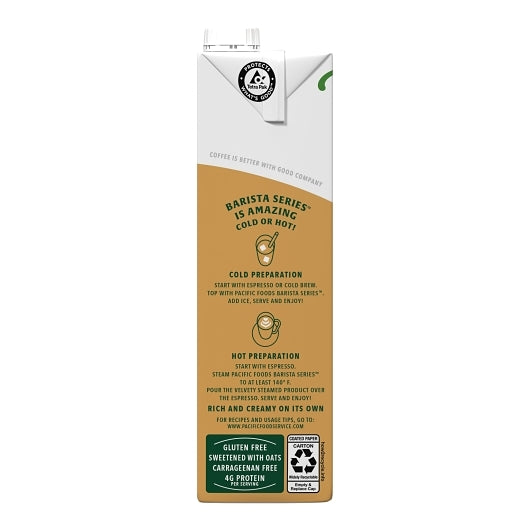 Pacific Foods Original Oat Milk Barista Series, 12 x 32 fl oz Case - DOT product image 4