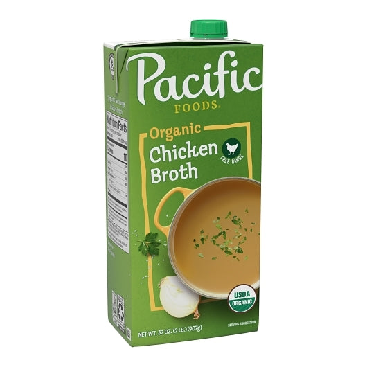 Pacific Foods Organic Free Range Chicken Broth, 12 x 32 oz Case - DOT product image 3
