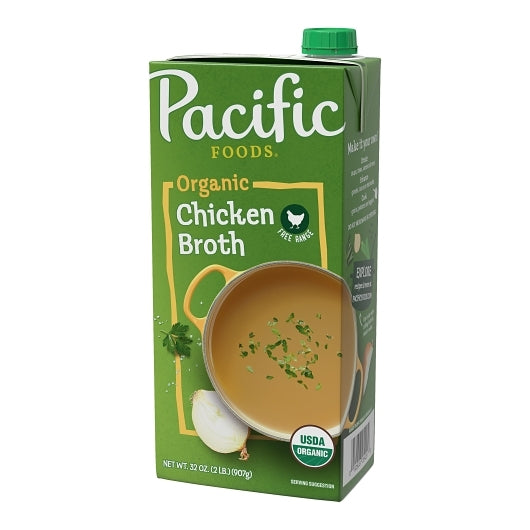 Pacific Foods Organic Free Range Chicken Broth, 12 x 32 oz Case - DOT product image 5