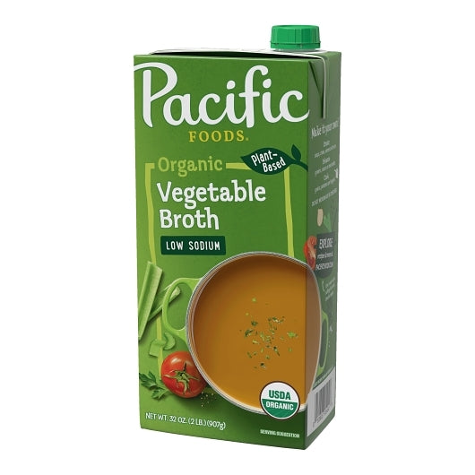 Pacific Foods Organic Low Sodium Vegetable Broth, 12 x 32 oz Case - DOT product image 5