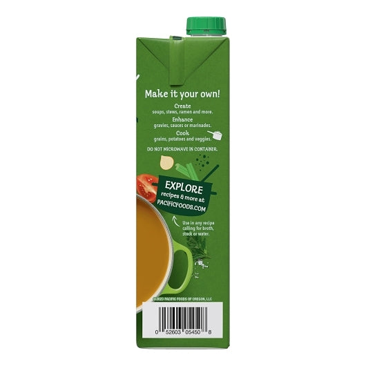 Pacific Foods Organic Low Sodium Vegetable Broth, 12 x 32 oz Case - DOT product image 6