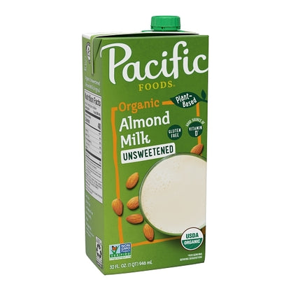 Pacific Beverages Unsweetened Organic Original Unsweetened Almond Milk, 12 x 32 fl oz Case - DOT product image 3