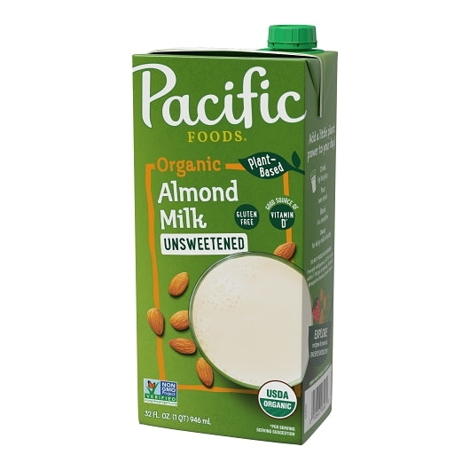 Pacific Beverages Unsweetened Organic Original Unsweetened Almond Milk, 12 x 32 fl oz Case - DOT product image 5
