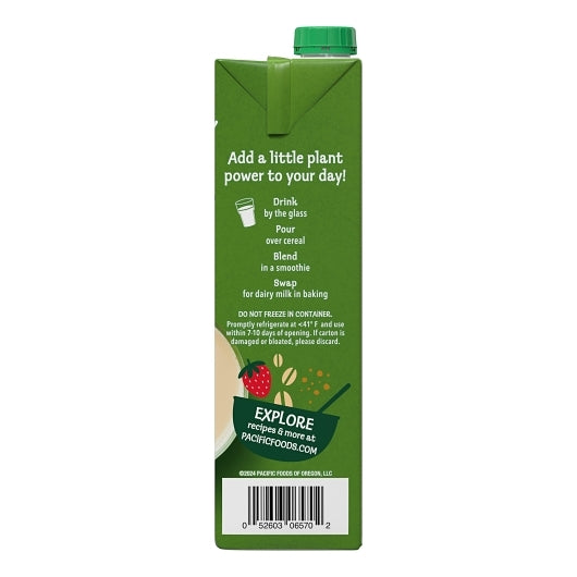 Pacific Foods Organic Original Oat Milk, 12 x 32 fl oz Case - DOT product image 6