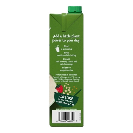 Pacific Natural Original Hemp Milk, 12 x 32 fl oz Case - DOT product image 6