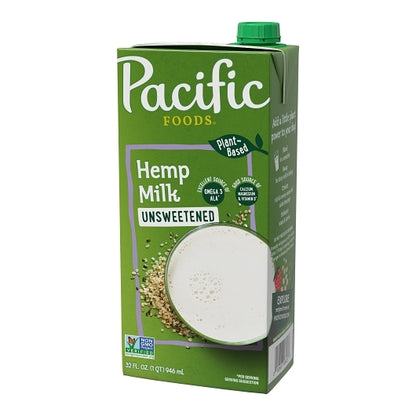Pacific Foods Original Unsweetened Hemp Milk, 12 x 32 fl oz Case - DOT product image 5