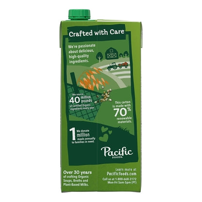 Pacific Foods Original Unsweetened Hemp Milk, 12 x 32 fl oz Case - DOT product image 8