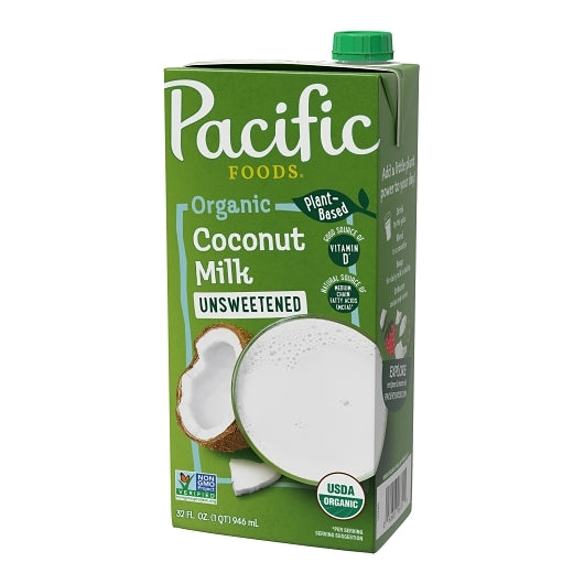 Pacific Foods Organic Original Unsweetened Coconut Milk, 12 x 32 fl oz Case - DOT product image 5