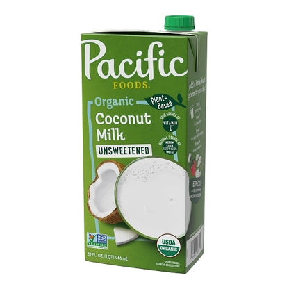 Pacific Foods Organic Original Unsweetened Coconut Milk, 12 x 32 fl oz Case - DOT product image 5
