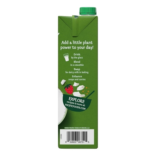 Pacific Foods Organic Original Unsweetened Coconut Milk, 12 x 32 fl oz Case - DOT product image 6