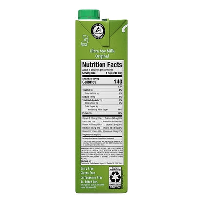 Pacific Natural Foods Original Ultra Soy Milk, 12 x 32 fl oz Case - DOT product image 4