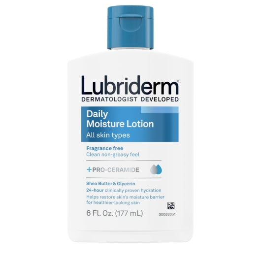 Lubriderm DAILY MOISTURE FRAGRANCE FREE, 2 x 6 x 6 fl oz Case - DOT product image 2