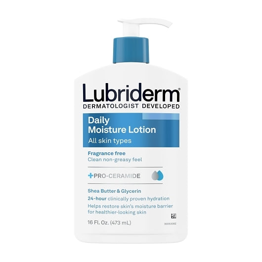 Lubriderm Daily Moisture Fragrance Free, 4 x 3 x 16 fl oz Case - Health & Personal Care