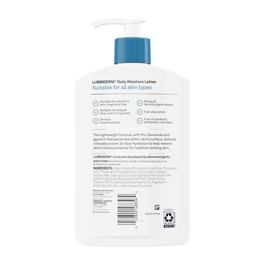 Lubriderm DAILY MOISTURE FRAGRANCE FREE, 4 x 3 x 16 fl oz Case - DOT product image 5