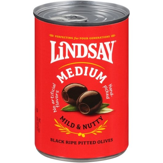 Lindsay Pitted Ripe Medium Domestic Olives Canned, 24 x 6 oz Case - DOT product image 2