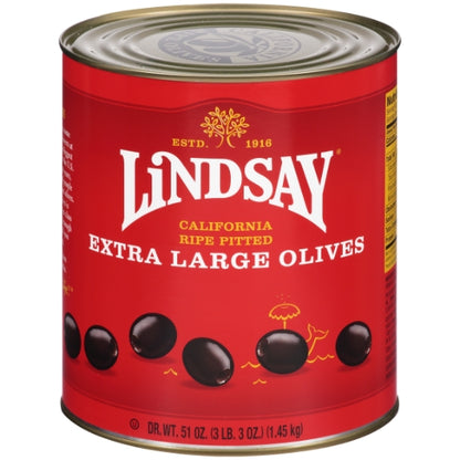 Lindsay Pitted Ripe Extra Large Domestic Olives Canned, 6 x 51 oz Case - DOT product image 2