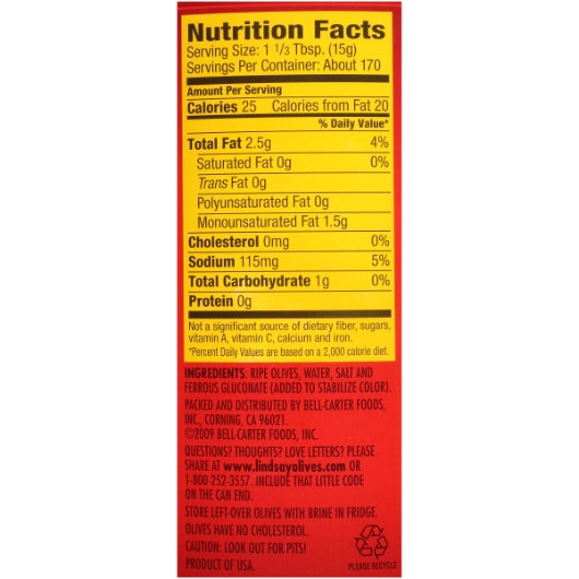 Chopped Ripe Olives Ripe Chopped Domestic Olives Canned, 6 x 90 oz Case - DOT product image 7