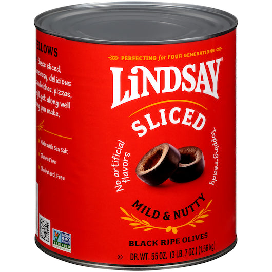 Lindsay Black Ripe Sliced Olives Canned, 6 x 55 oz Case - DOT product image 7