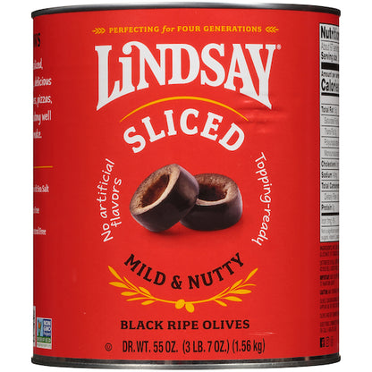 Lindsay Black Ripe Sliced Olives Canned, 6 x 55 oz Case - DOT product image 5
