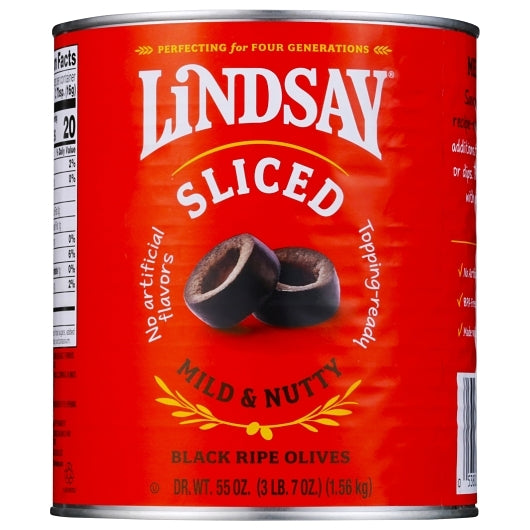 Lindsay Black Ripe Sliced Olives Canned, 6 x 55 oz Case - DOT product image 4