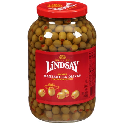 Lindsay Stuffed Manzanilla Imported 340/360 Olives Bulk, 4 x 84 oz Case - DOT product image 3