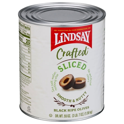 Lindsay Crafted Sliced Black Ripe Olives Canned, 6 x 55 oz Case - DOT product image 5