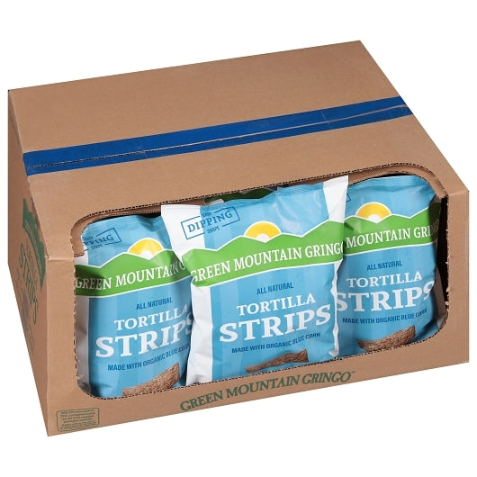 Green Mountain Gringo Tortilla Chips Organic Blue, 12 x 0.5 lb Case - Snacks