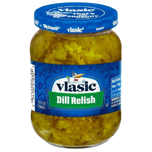 Vlasic Dill Relish Jar, 12 x 10 fl oz Case - Condiments & Sauces