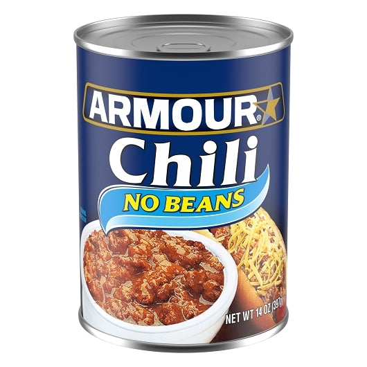 Armour No Bean Chili, 12 x 14 oz Case - Prepared Foods
