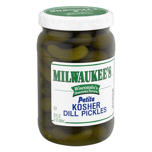 Milwaukee Kosher Dill Petite Pickle Whole Jar, 12 x 32 fl oz Case - DOT product image 3