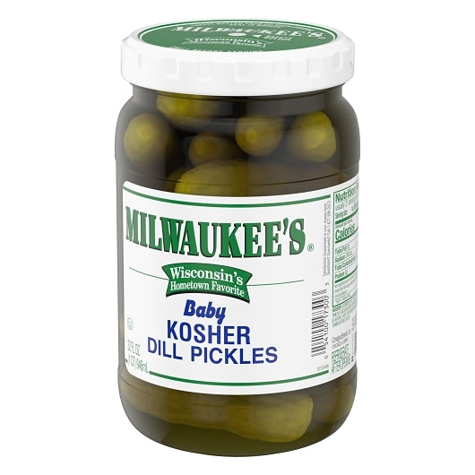 Milwaukee Kosher Baby Dill Pickle Whole Jar, 12 x 32 fl oz Case - DOT product image 2