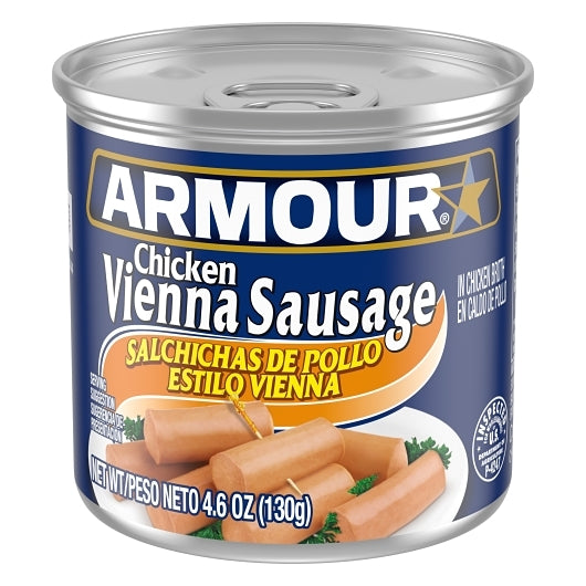 Armour Chicken Vienna Sausage, 24 x 4.6 oz Case - Meat, Poultry & Seafood