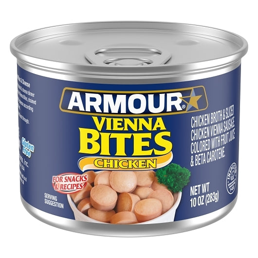 Armour Chicken Vienna Sausage Bites, 12 x 10 oz Case - Meat, Poultry & Seafood