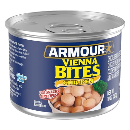 Armour Chicken Vienna Sausage Bites, 12 x 10 oz Case - Meat, Poultry & Seafood