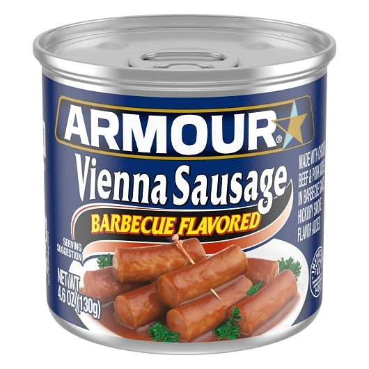 Armour Barbecue Flavored Vienna Sausage, 24 x 4.6 oz Case - Meat, Poultry & Seafood