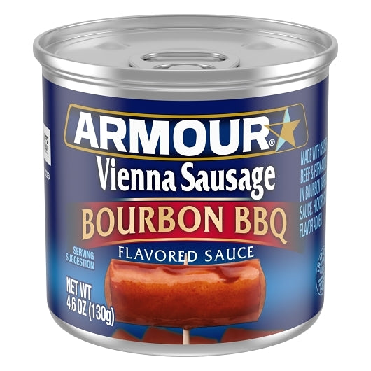 Armour Bourbon Barbecue Vienna Sausage, 24 x 4.6 oz Case - Meat, Poultry & Seafood