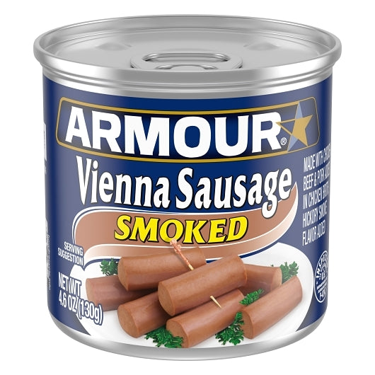 Armour Smoked Flavored Vienna Sausage, 24 x 4.6 oz Case - Meat, Poultry & Seafood