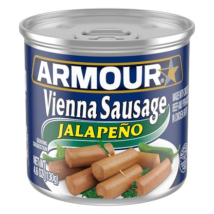 Armour Jalapeno Flavored Vienna Sausage, 24 x 4.6 oz Case - Meat, Poultry & Seafood