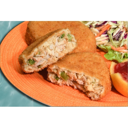 New Wave Kaptains Oven Ready Deviled Crab Cake 3 oz, 1 x 32 ct Case - Frozen Meat & Seafood
