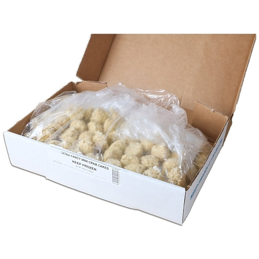 Kaptains Ketch Mini Extra Fancy Crab Cake 0.65 Oz, 1 x 98 ct Case - Frozen Meat & Seafood