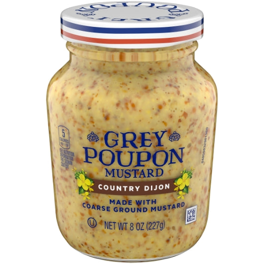 Grey Poupon Country Mustard Bottle, 12 x 227 GR Case - Condiments & Sauces