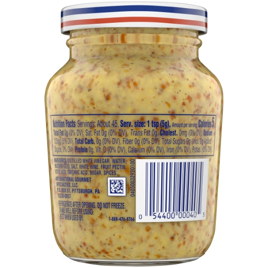 Grey Poupon Country Mustard Bottle, 12 x 227 GR Case - DOT product image 4