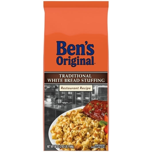 Ben's Original Traditional White Bread Stuffing Mix, 6 x 57.849 oz Case - Breads, Rolls & Buns - image 2