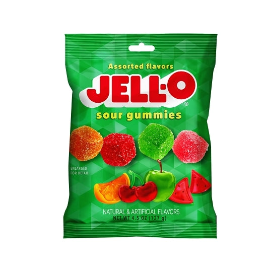 Jell-O Gummie Sour Cubes, 12 x 4.5 oz Case - Candy & Confections
