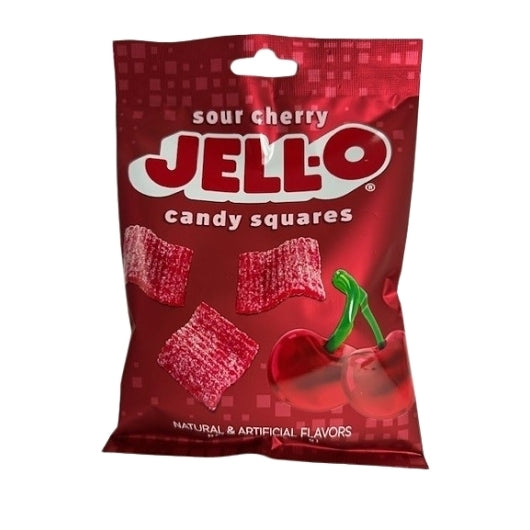 Jell-O Sour Cherry Squares Peg Bag, 12 x 4.5 oz Case - Disposables